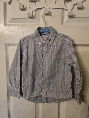Carter's Blue and White Pinstripe Button-Down Shirt
